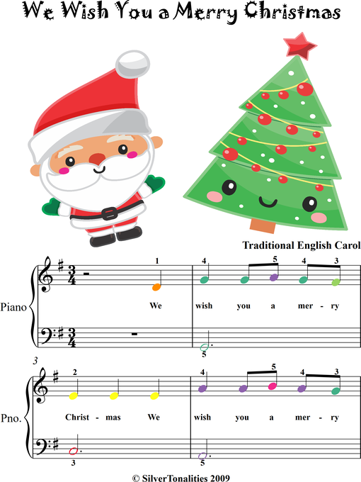 Title details for We Wish You a Merry Christmas Easiest Piano Sheet Music with Colored Notes by Traditional Christmas Carol - Wait list